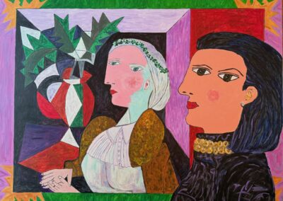 PALOMA, MARIE-THERESE & HOLLY, acrylic on canvas 30×40, $1,200