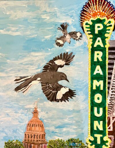 Mockingbird Premier @ the Paramount, 16×20 acrylic on canvas, sold