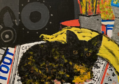 Toot, 12×12 acrylic on Masonite. Artist Collection.